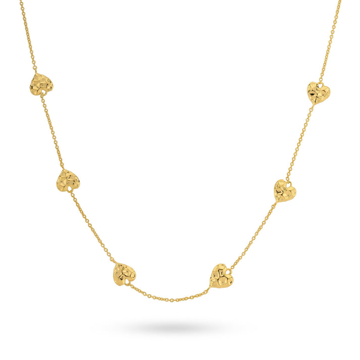 24kae Ketting met gestructureerde harten - 32480Y