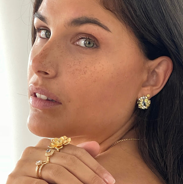 24kae Oorbel Met Gekleurde Stenen - 424119Y