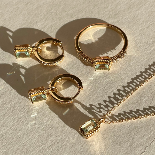 24kae Oorbel Met Hanger - 424128S