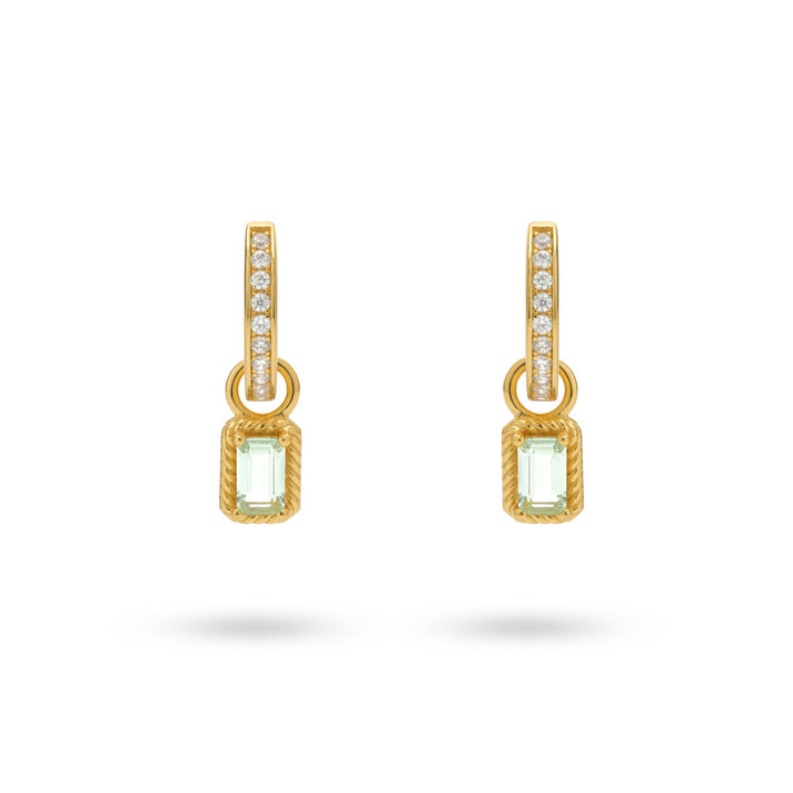 24kae Oorbel met hanger - 424128Y