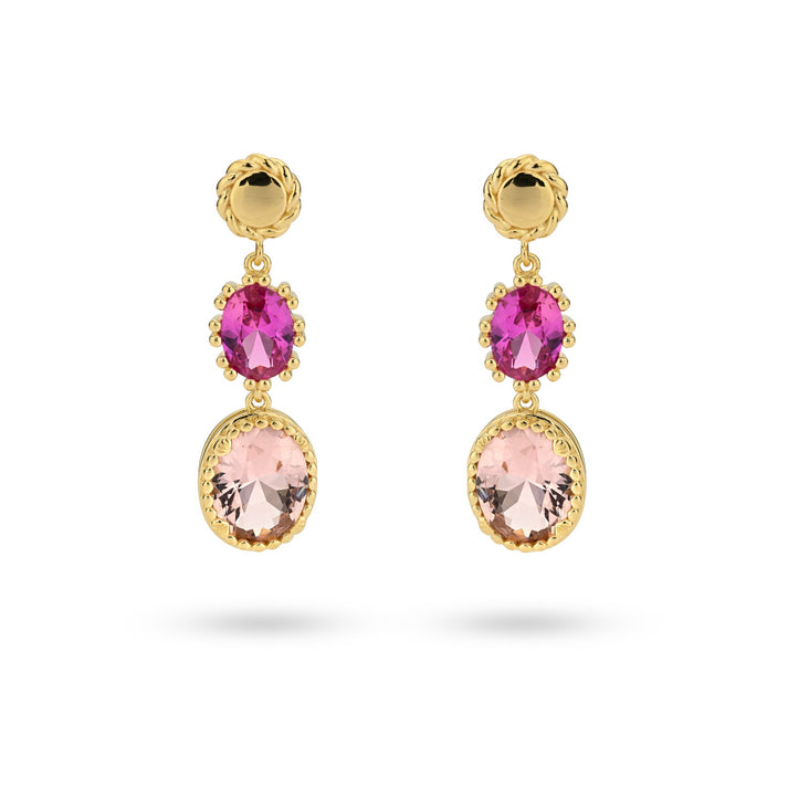24kae Oorbellen met kleurstenen - 42481Y