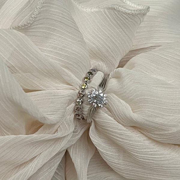 24kae Ring Met Gekleurde Stenen - 124157S