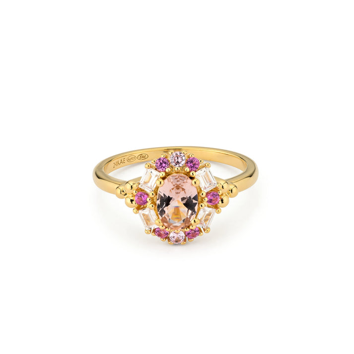 24kae Ring met kleurstenen - 124113Y