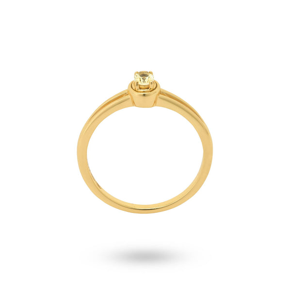 24kae Ring Met Ovaalvormige Steen - 124149Y