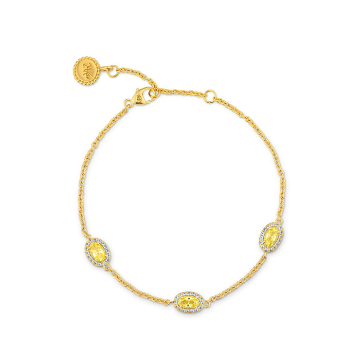 24kae Vintage-look armband met gekleurde stenen - 22472Y