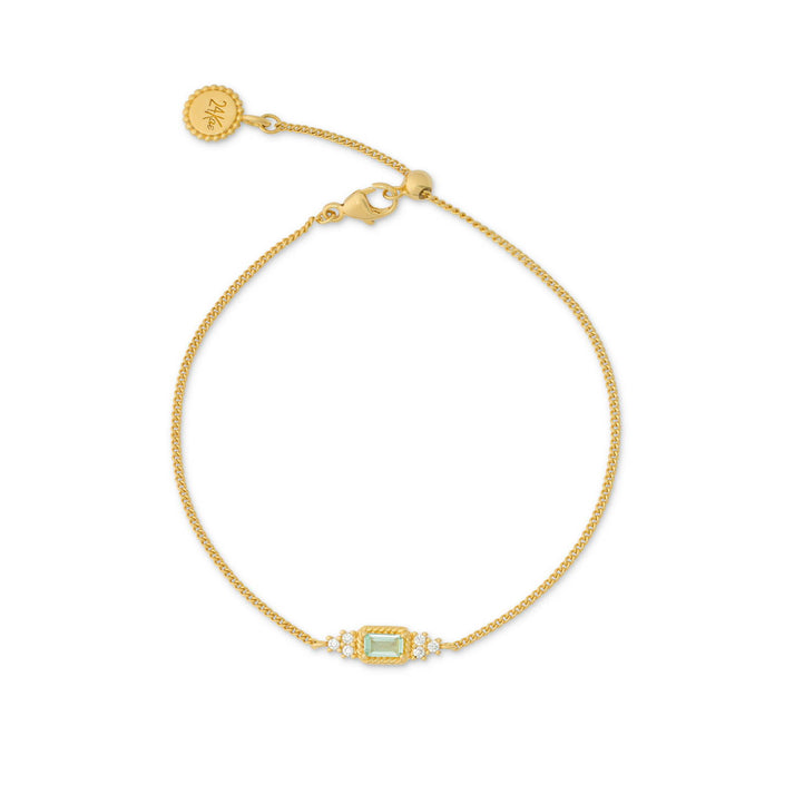 24kae Vintage look armband met gekleurde stenen - 22474Y