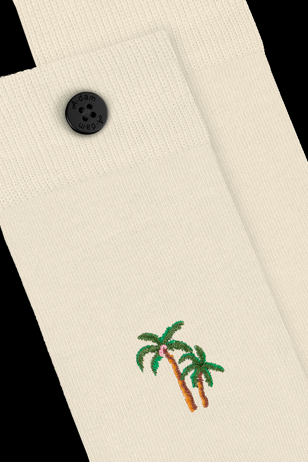 A Dam Underwear Ecru Palm Trees