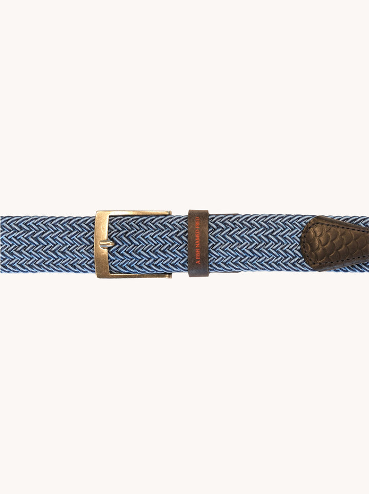 A Fish Named Fred Belt Braided Elastic Two Tone