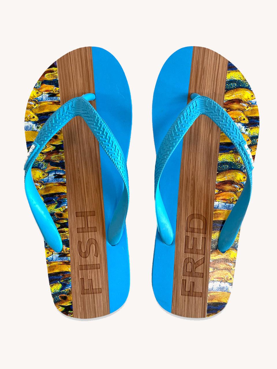 a fish named fred Flip Flops Fish yellow