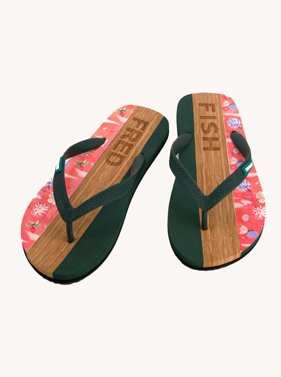 a fish named fred Flip Flops Tropical set