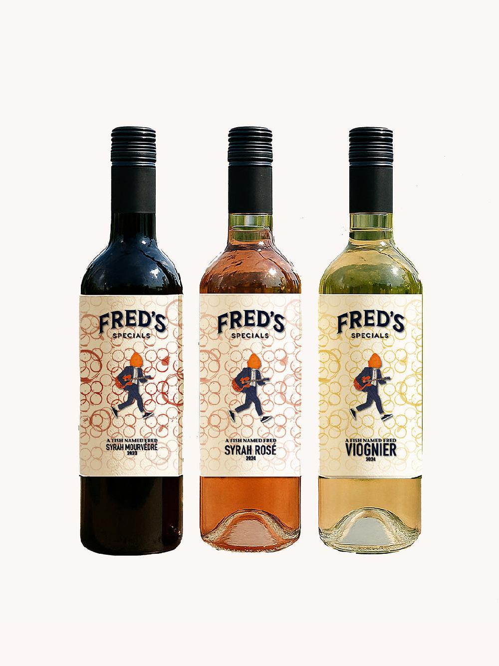 a fish named fred Fred's special wine set (3pcs)