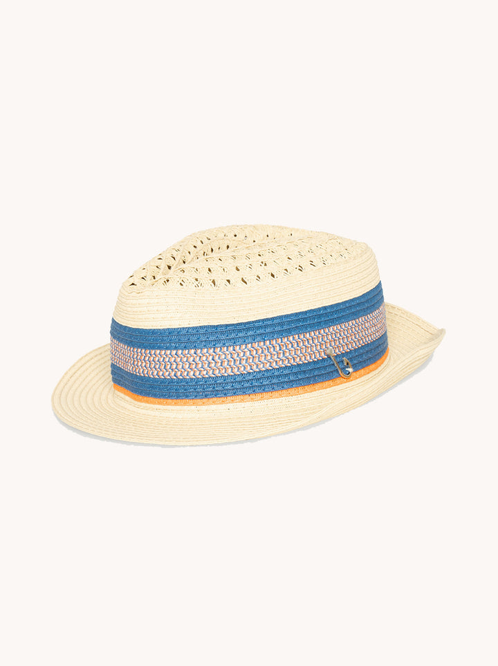 A Fish Named Fred Straw Hat Multi Stripe