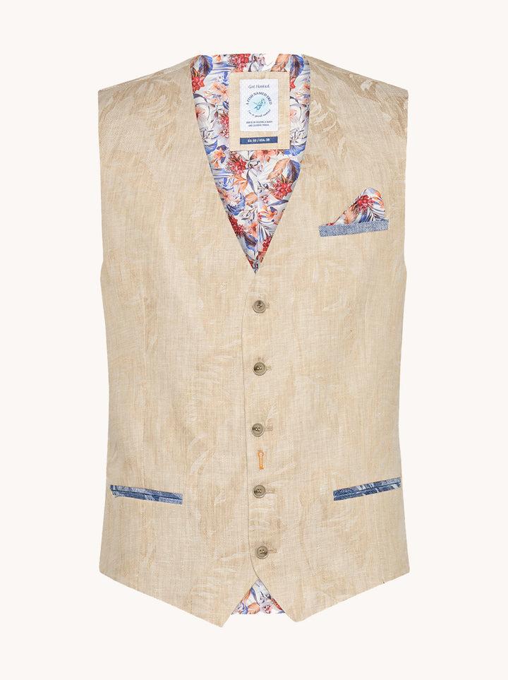 a fish named fred Waistcoat linen leaf