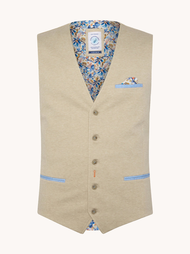 a fish named fred Waistcoat melange pique