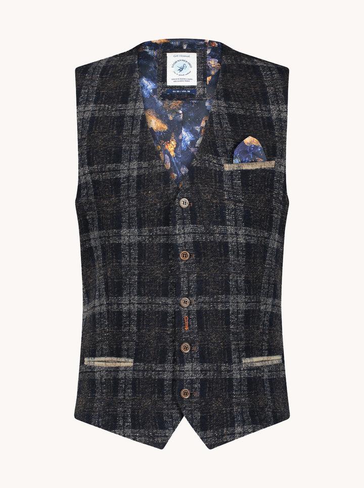 A Fish Named Fred Waistcoat Wool Check