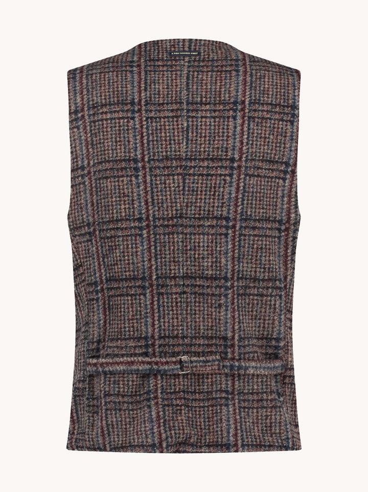 A Fish Named Fred Waistcoat Wool Small Check