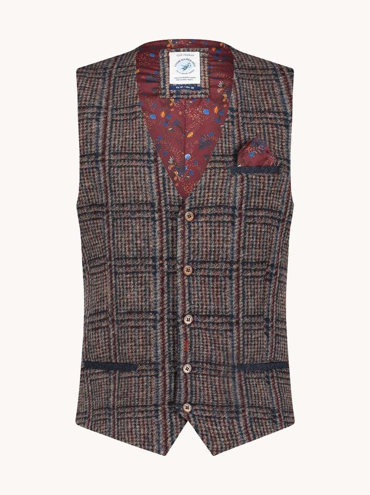 a fish named fred Waistcoat wool small check