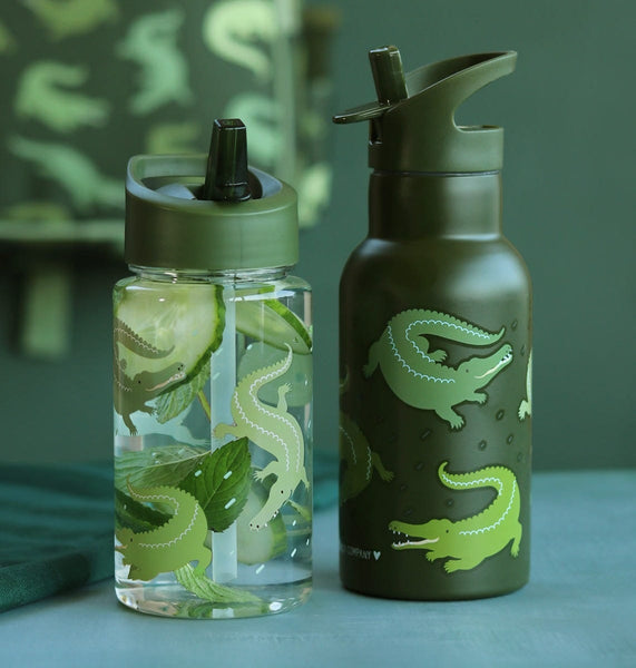 A Little Lovely Company Drinkfles: Krokodillen