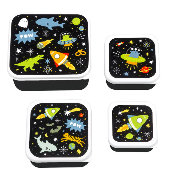 a little lovely company Lunch & snack box set: Galaxy