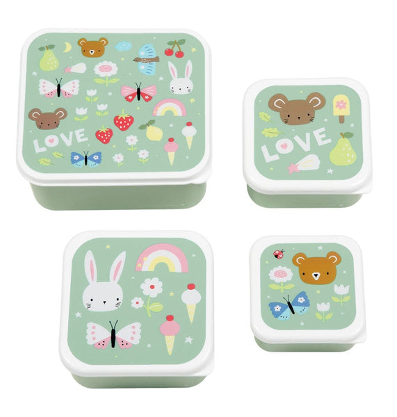a little lovely company Lunch & snack box set: Joy
