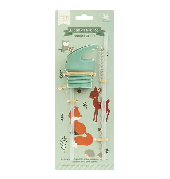 A Little Lovely Company Dop Rietje & Borstel Set: Bosvriendjes