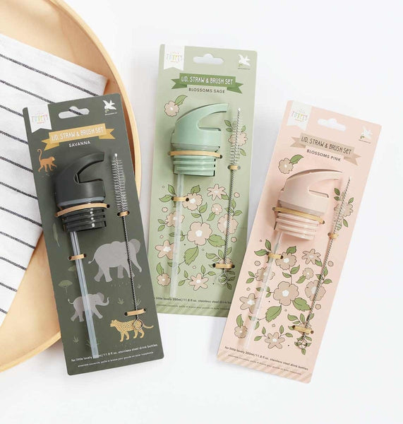 A Little Lovely Company Dop Rietje & Borstel Set: Savanne