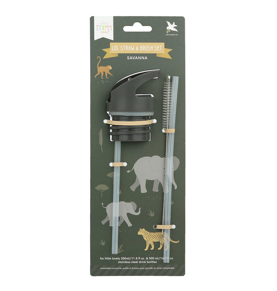 A Little Lovely Company Dop Rietje & Borstel Set: Savanne