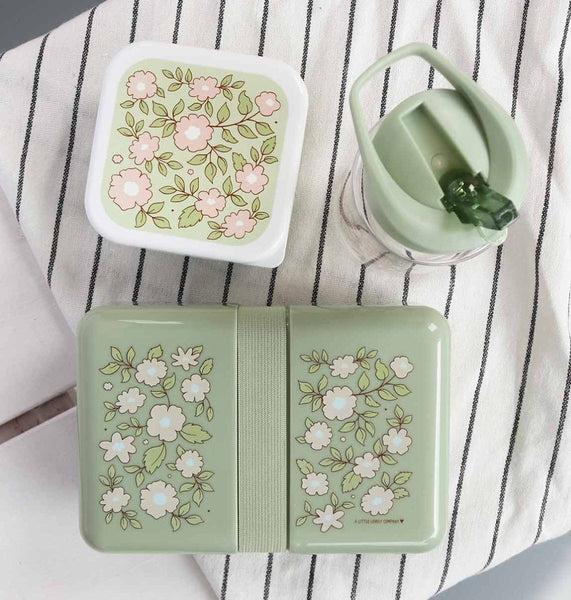 A Little Lovely Company Lunch Box: Bloesems - Saliegroen