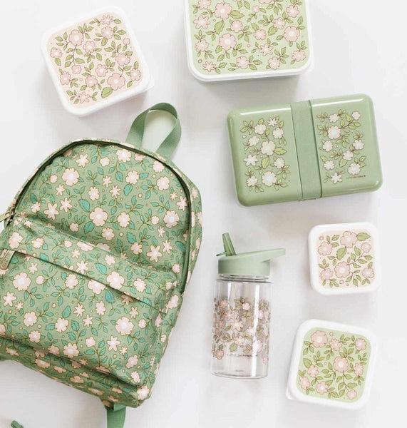 A Little Lovely Company Lunch Box: Bloesems - Saliegroen