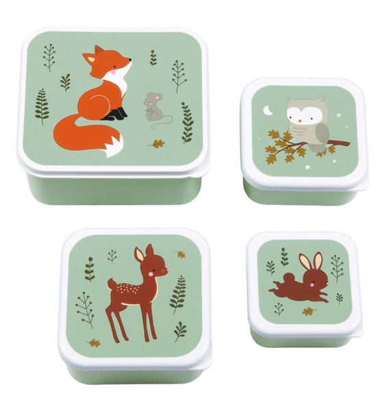 a little lovely company Lunch & snack box set: Bosvriendjes