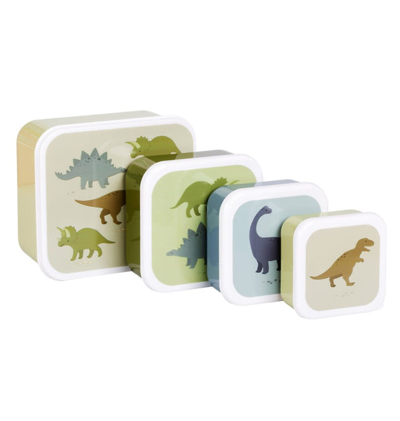 A Little Lovely Company Lunch & Snack Box Set: Dinosaurussen