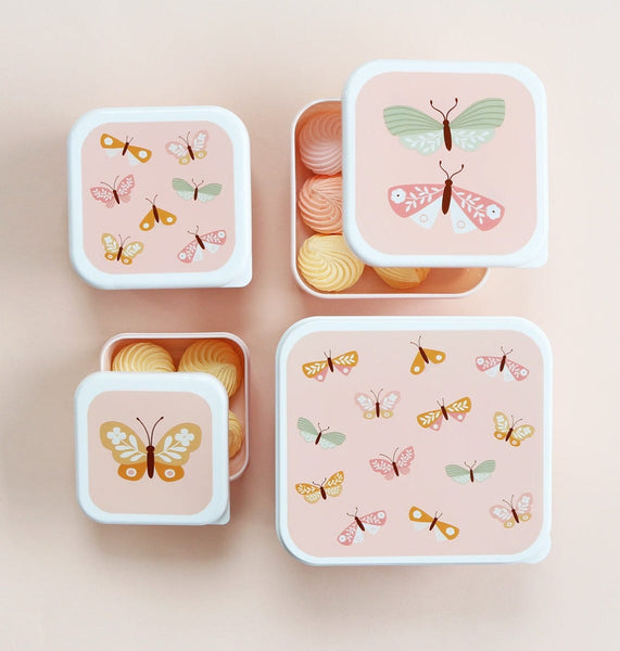 A Little Lovely Company Lunch & Snack Box Set: Vlinders