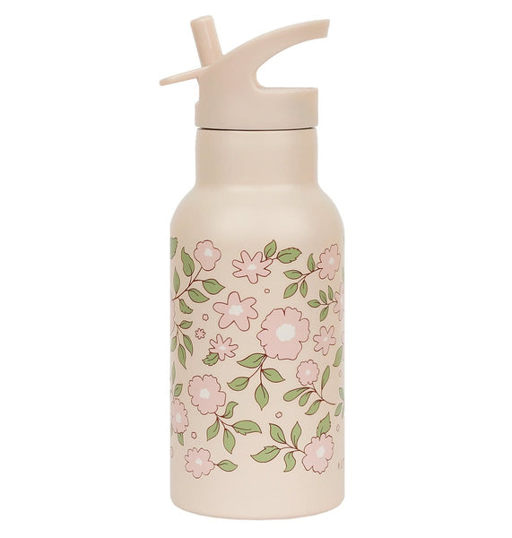a little lovely company RVS drinkfles: Bloesems - roze