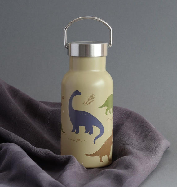 A Little Lovely Company RVS Drinkfles: Dinosaurussen