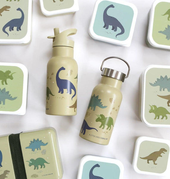 A Little Lovely Company RVS Drinkfles: Dinosaurussen