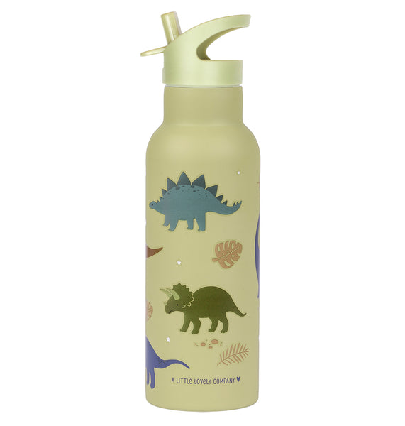 A Little Lovely Company XL RVS Drinkfles: Dinosaurussen