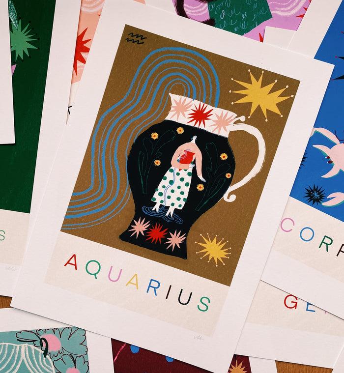 Anna Nina Amyisla Zodiac Poster Aquarius