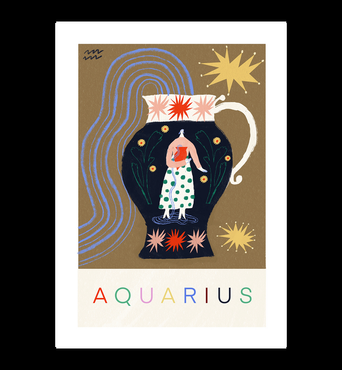 anna nina Amyisla Zodiac Poster Aquarius