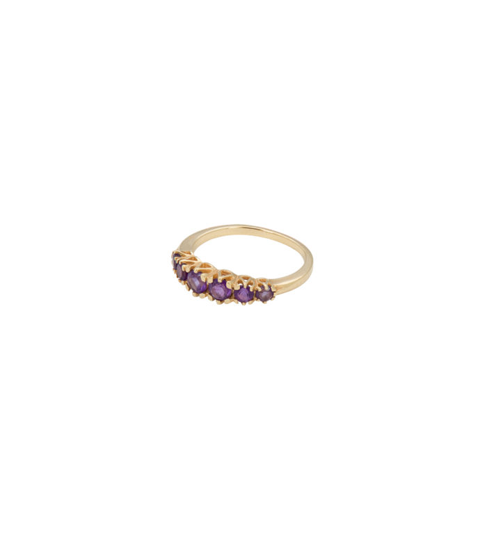 anna nina Anna Ring Amethyst 14K Yellow Gold