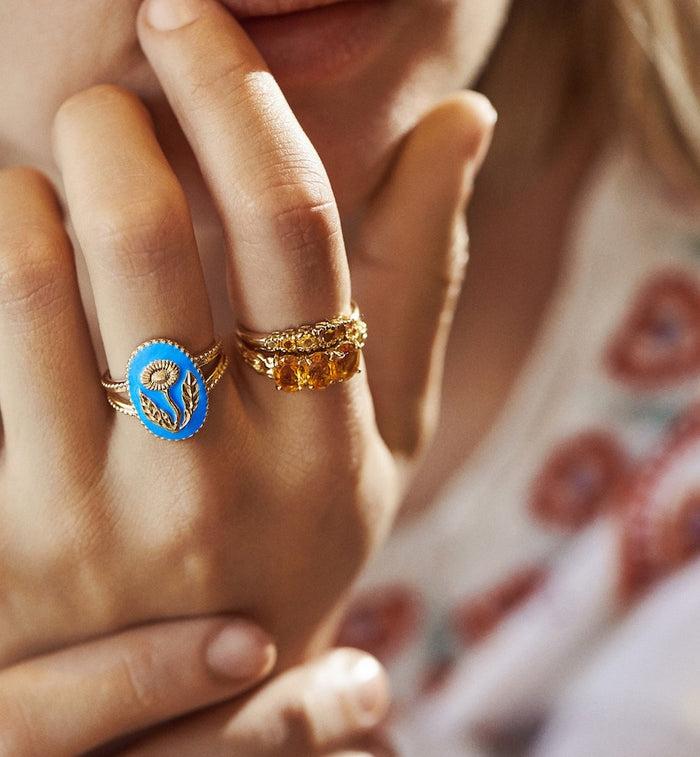 Anna Nina Anna Ring Citrine 14K Yellow Gold