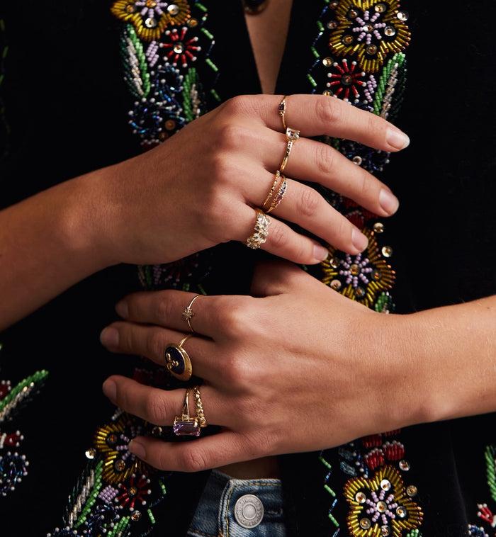 Anna Nina Anna Ring Eclectic 14K Yellow Gold