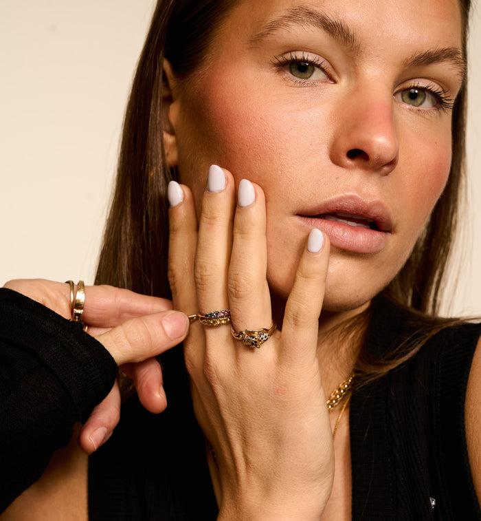 Anna Nina Antique Panther Ring 9K Yellow Gold