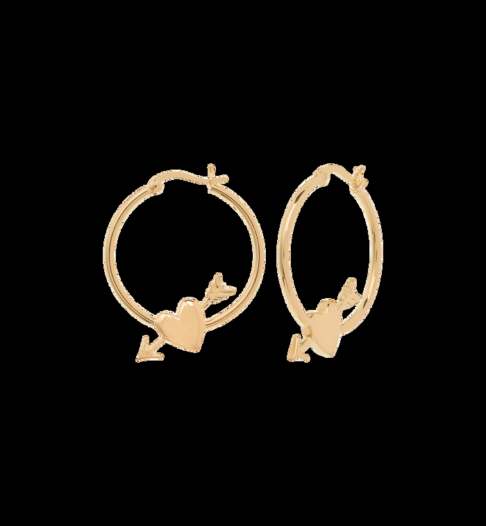 Anna Nina Arrowed Heart Hoop Earrings