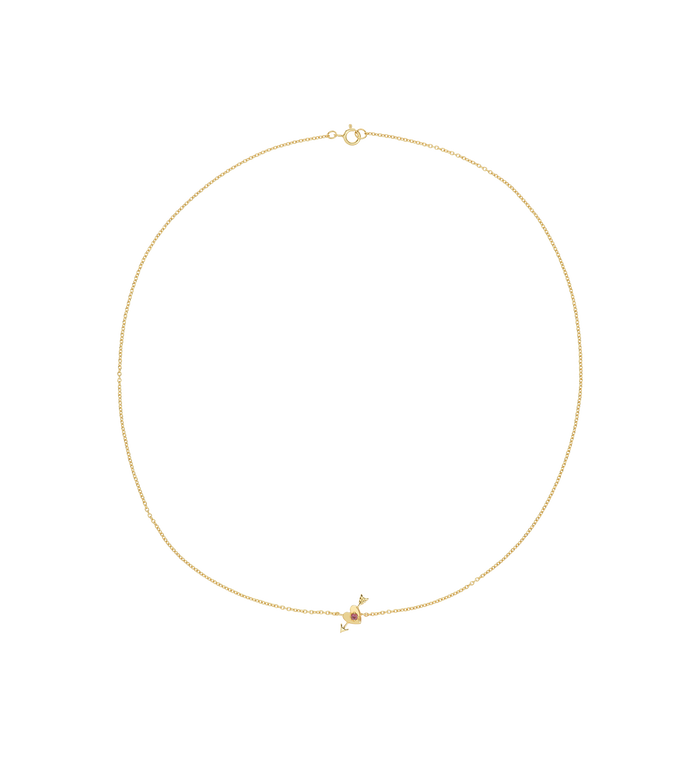 Anna Nina Arrowed Heart Necklace 14K