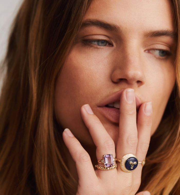 Anna Nina Aurora Light Ring 14K Yellow Gold