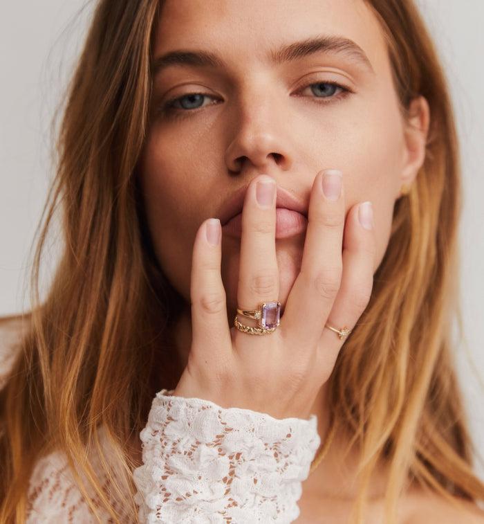 Anna Nina Aurora Light Ring 14K Yellow Gold