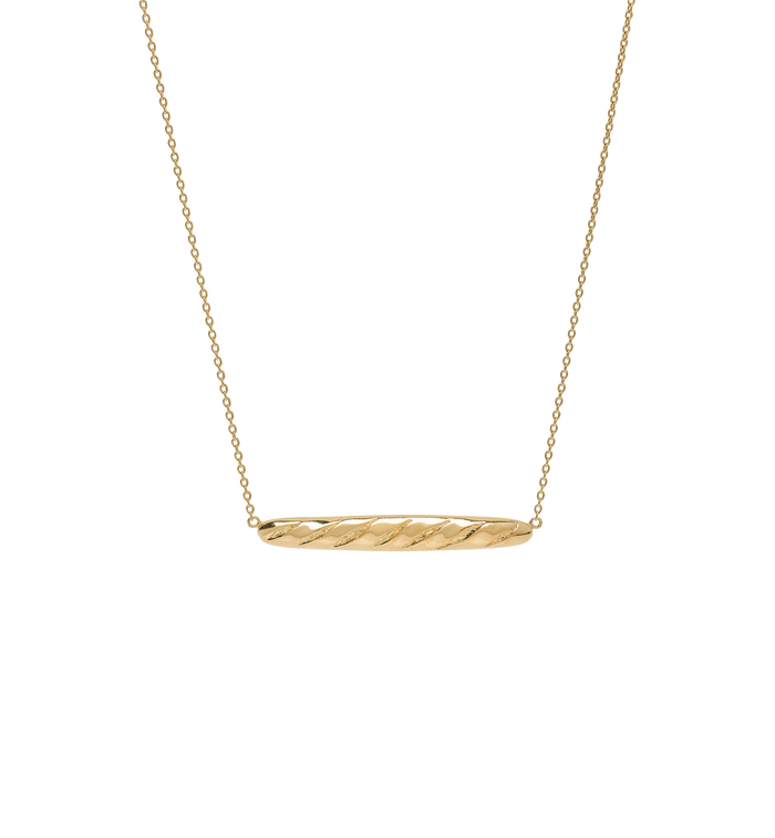 Anna Nina Baguette Necklace Gold Plated