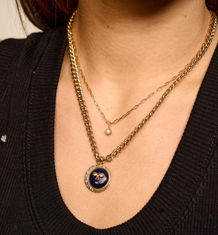 Anna Nina Birthstone Necklace Charm 14K February