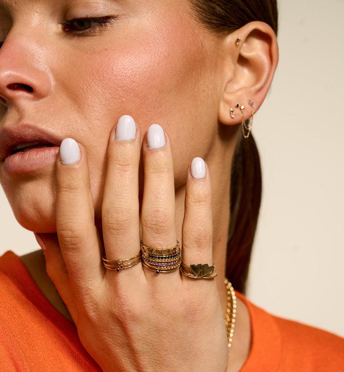 Anna Nina Birthstone Ring 14K February