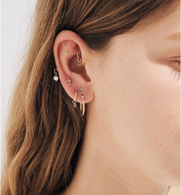 Anna Nina Bisou Sage Helix Piercing Front 14K